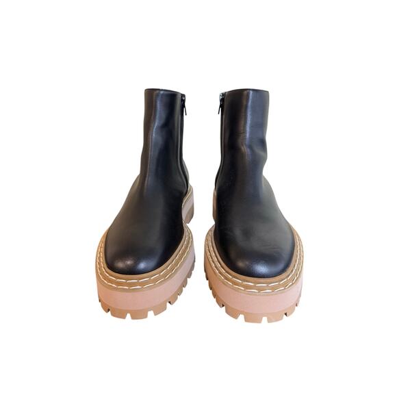 Proenza Schouler NWOB Leather Lug Sole Platform Ankle Boots in Black Size 39 - Picture 4 of 11